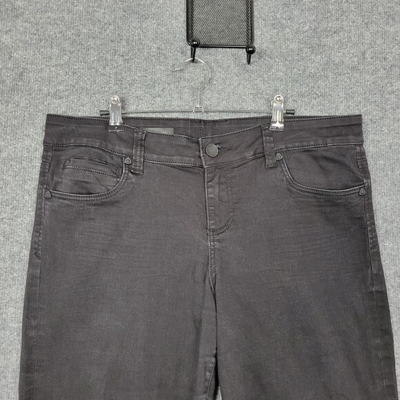 KUT FROM THE KLOTH Black Natalie High Rise Bootcut Denim Jeans SIZE 14 - Picture 3 of 11